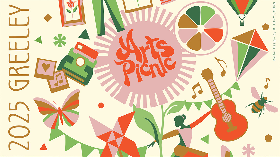 2025 Greeley Arts Picnic poster design by Betony Coons