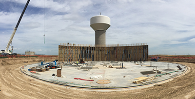 Gold Hill water storage construction