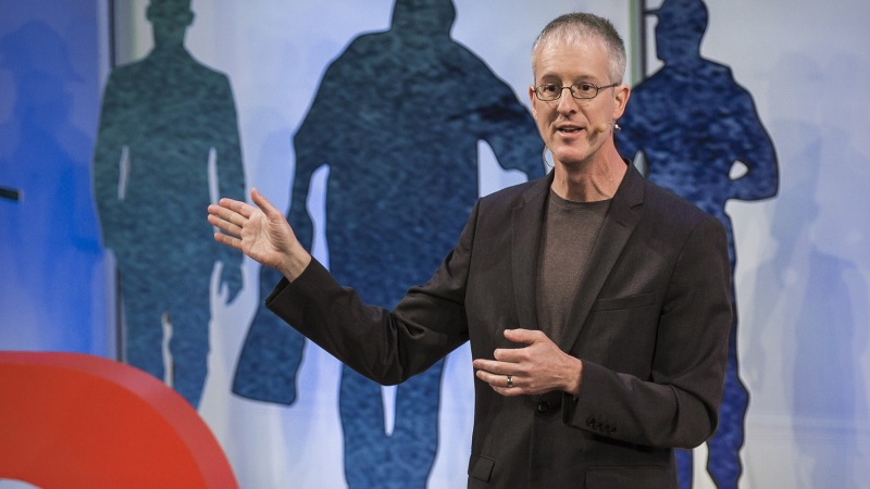 Jeff Speck during his TED talk on walkable cities