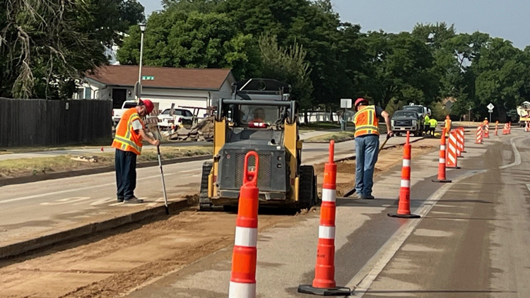 City of Greeley Public Works staff working on a road resurfacing project